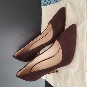 Tory Burch Greenwich Suede Brown Pumps 7.5